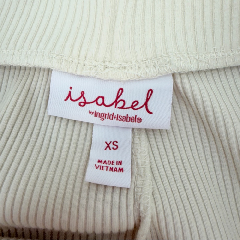 Isabel Maternity XS Ribbed Knit Top &‎ Midi Skirt Set Cream Nursing Friendly - Picture 13 of 17
